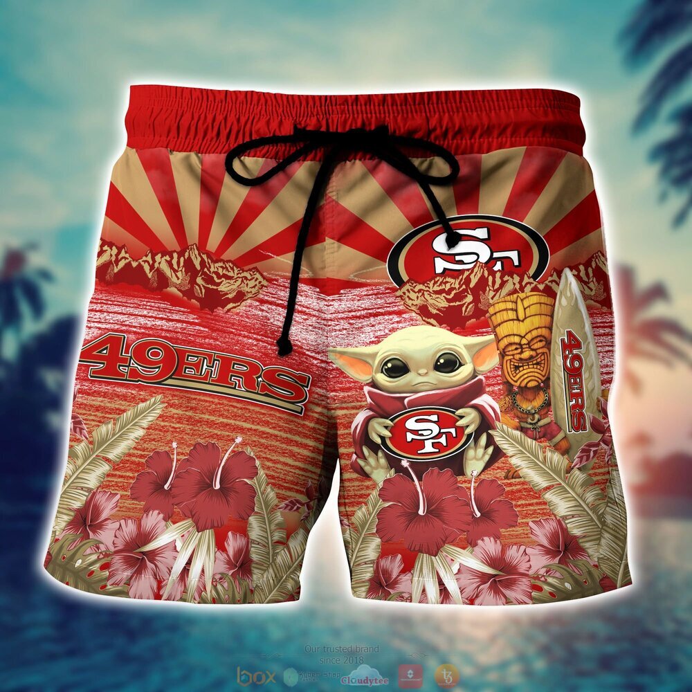 San Francisco 49ers NFL Baby Yoda Hawaiian Shirt Shorts 1 2 3