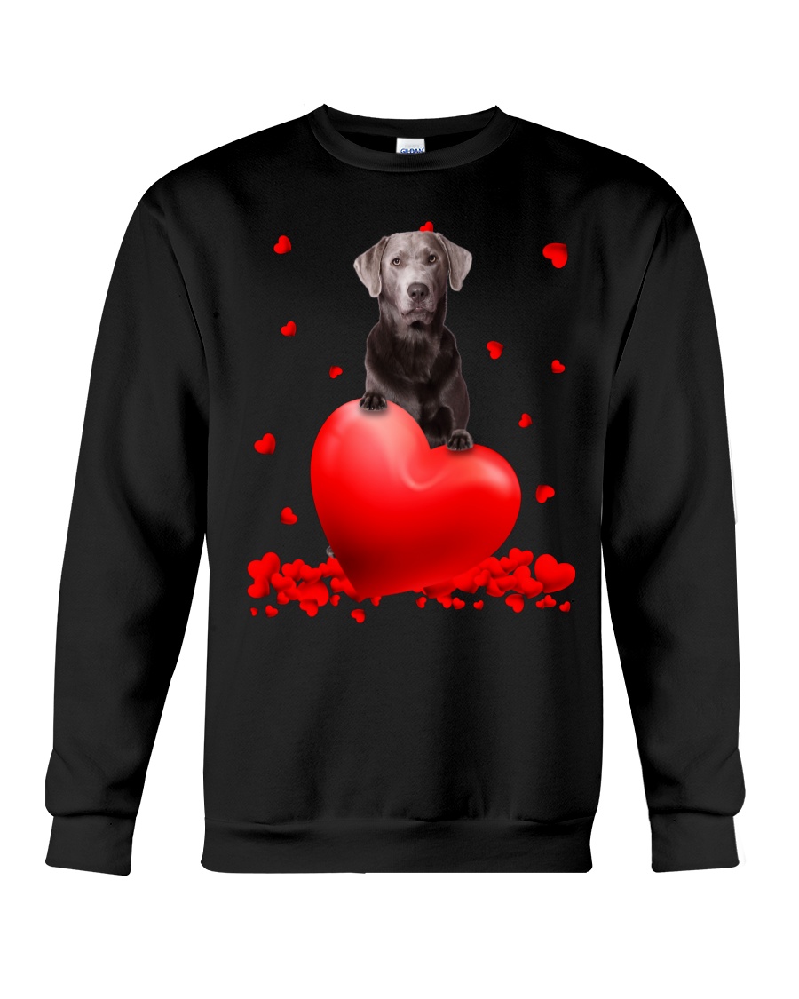 Silver Labrador Valentine Hearts shirt hoodie 6