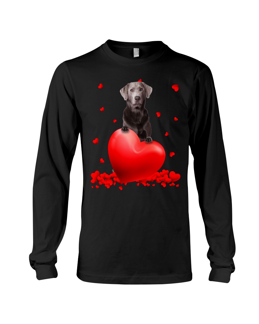 Silver Labrador Valentine Hearts shirt hoodie 8