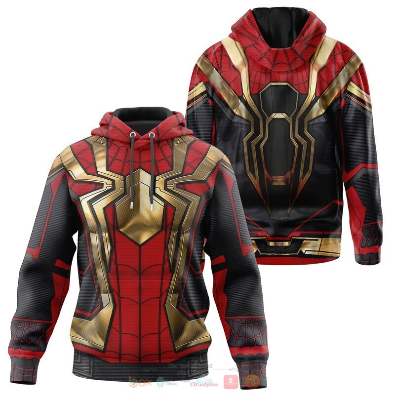 Spider Man 3d over printed shirt hoodie