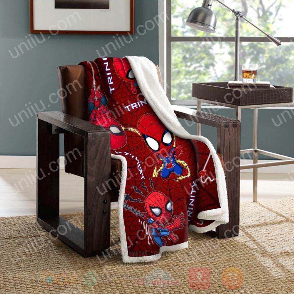 Spider Man Chipi Personalized Blanket 1 2 3 4 5