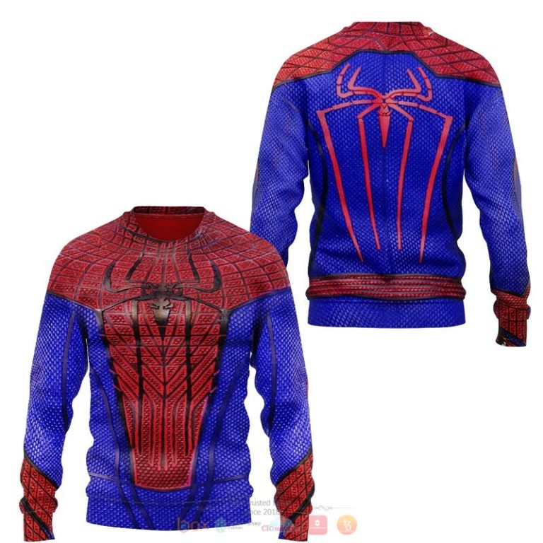 Spider Man blue 3d over printed shirt hoodie 1 2