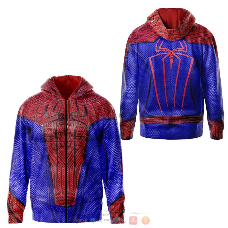 Spider Man blue 3d over printed shirt hoodie 1 2 3