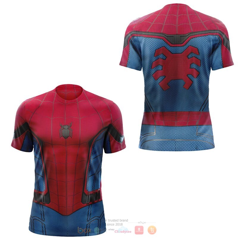 Spider Man blue red 3d over printed shirt hoodie 1