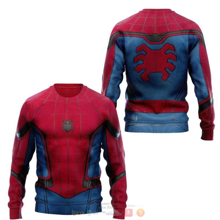 Spider Man blue red 3d over printed shirt hoodie 1 2