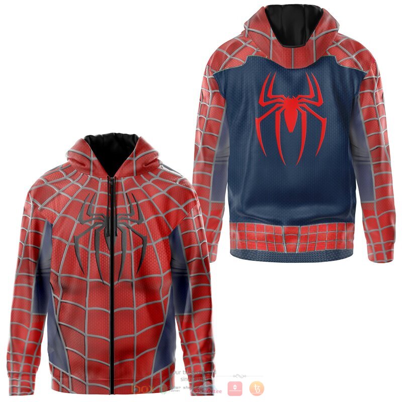 Spider Man red 3d full printed shirt hoodie 1
