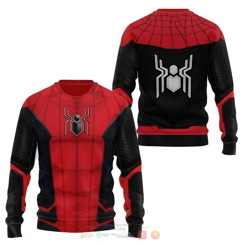 Spider Man red 3d over printed shirt hoodie 1 2