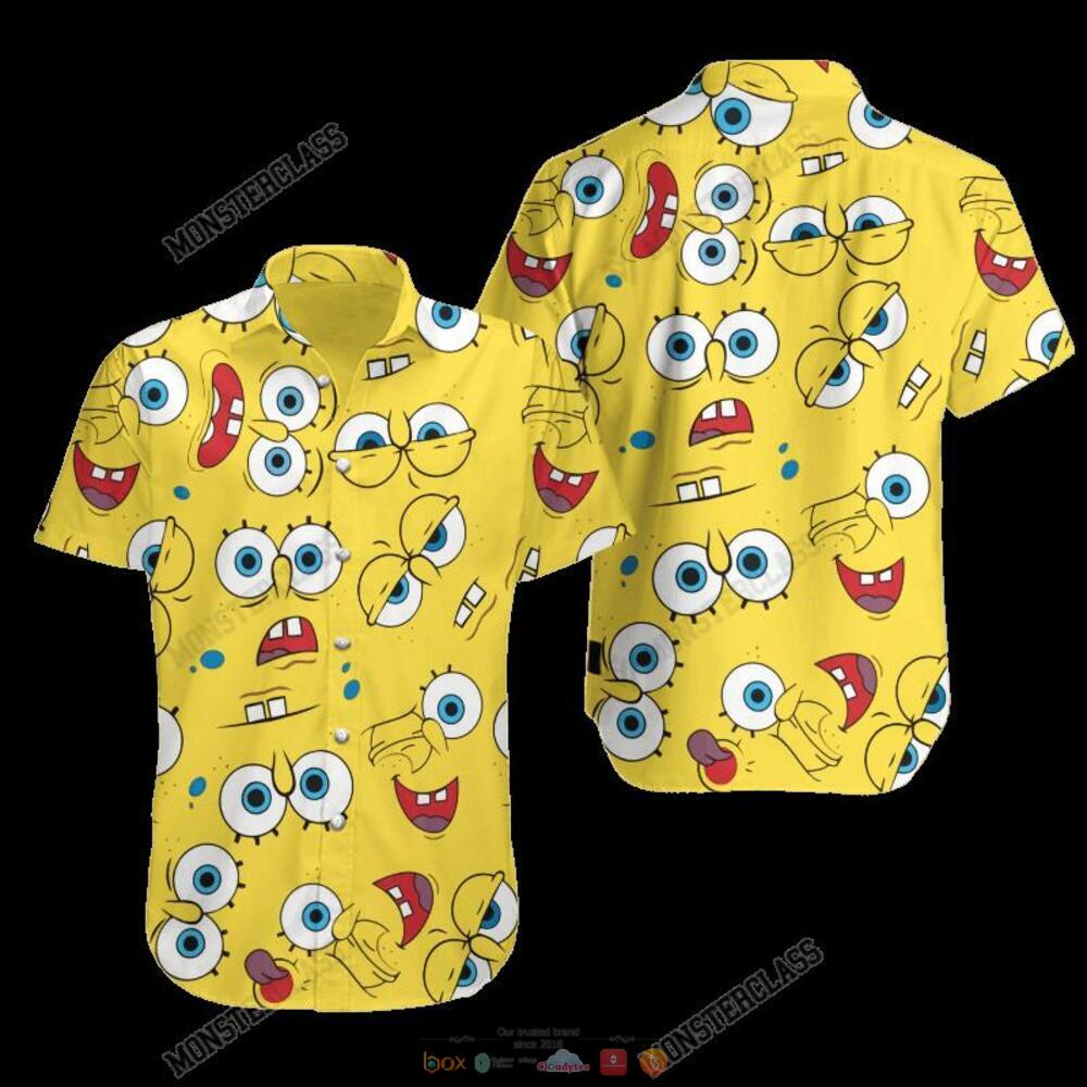 Spongebob Yellow Hawaiian Shirt Shorts