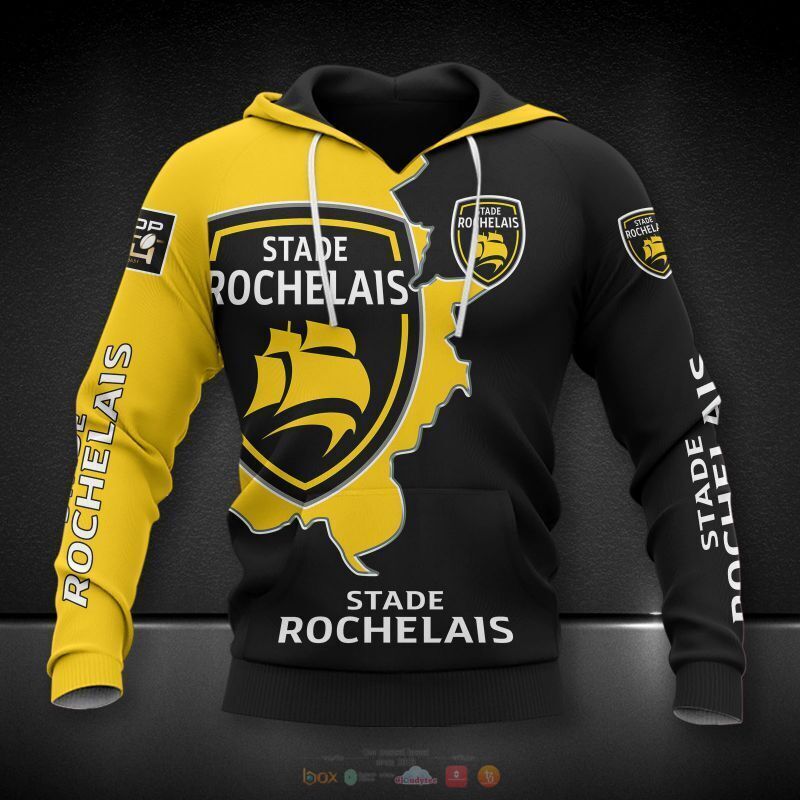Stade Rochelais 3d over printed shirt hoodie