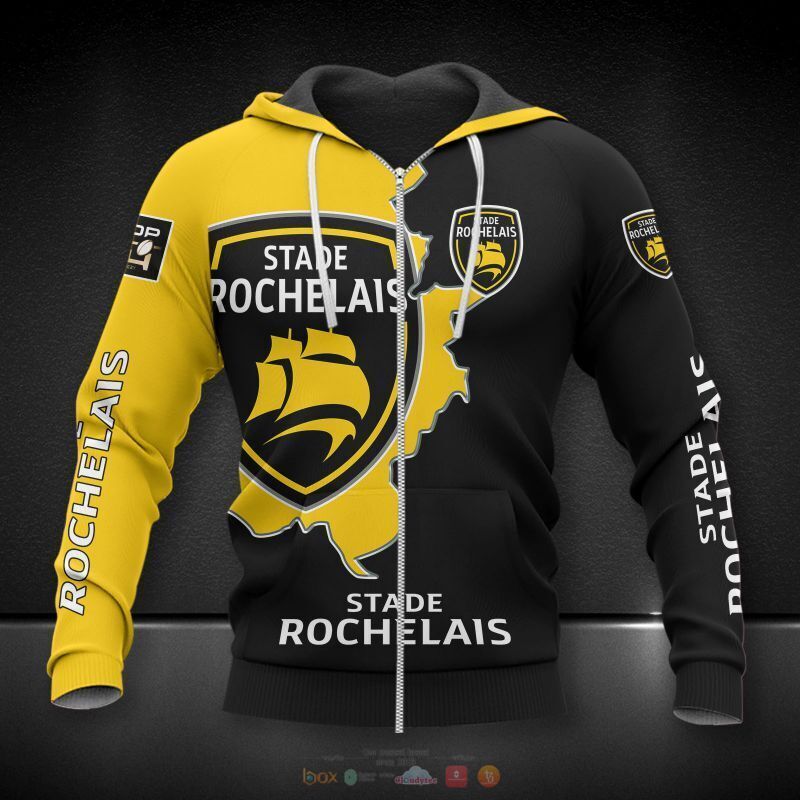 Stade Rochelais 3d over printed shirt hoodie 1 2