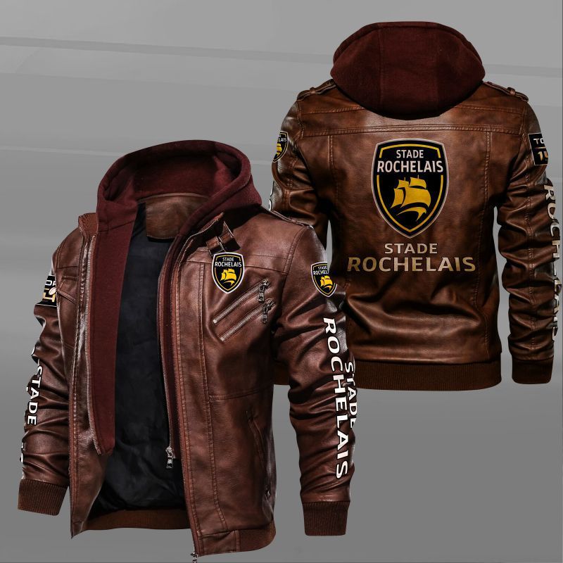 Stade Rochelais leather jacket 1