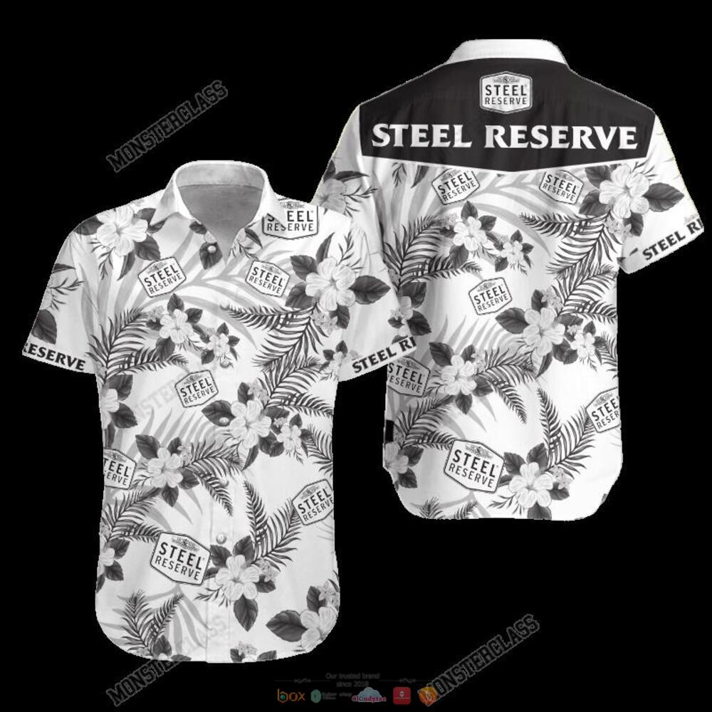 Steel Reserve Tropical Plant Hawaiian Shirt Shorts