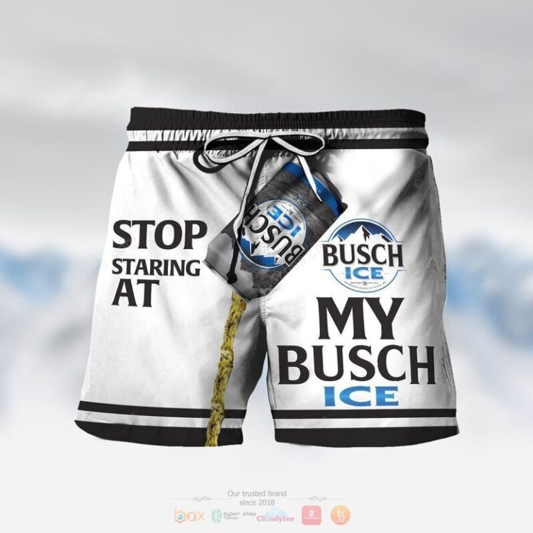 Stop Staring At My Busch Ice Beach Short