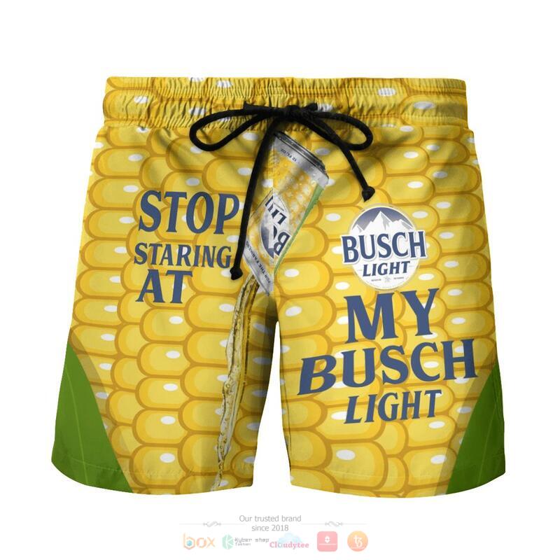 Stop Staring At My Busch Light Corn Beach Short