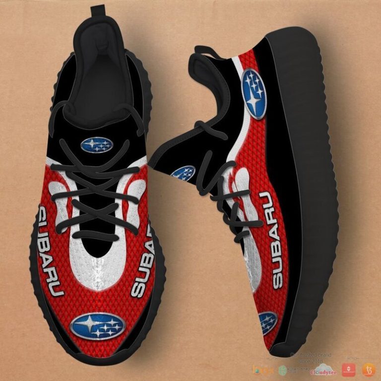 Subaru Red Yeezy Sneaker shoes 1 2