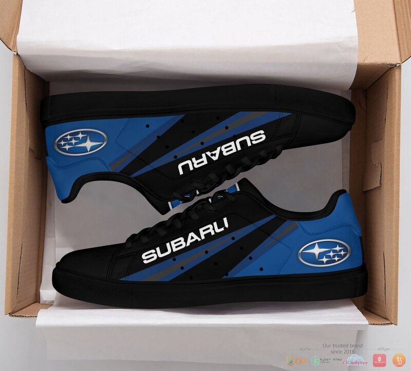Subaru black blue Stan Smith low top shoes