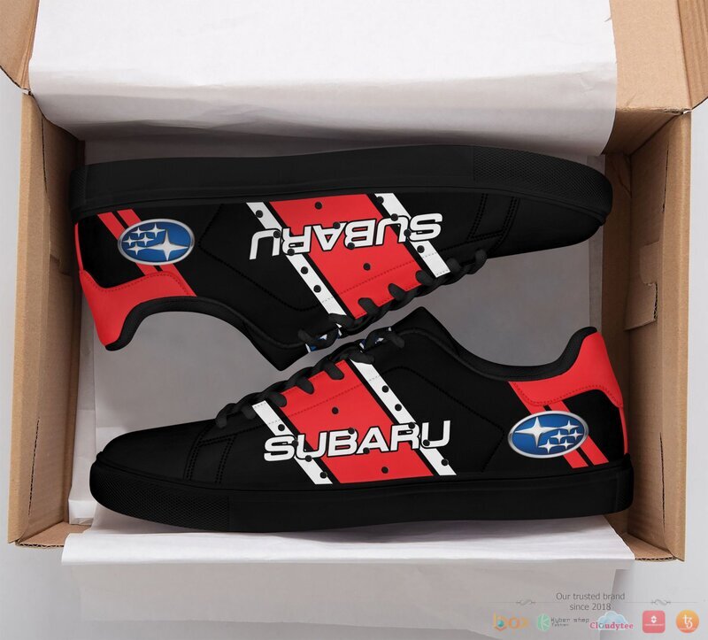 Subaru black red Stan Smith low top shoes 1