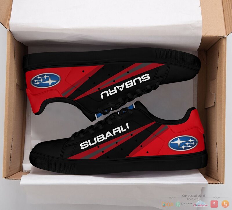 Subaru light red Stan Smith low top shoes