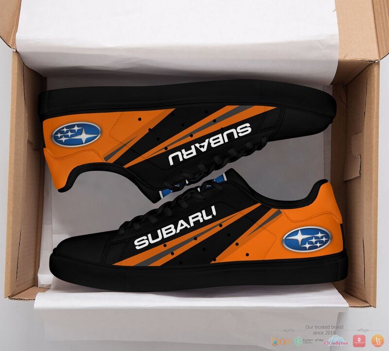 Subaru orange Stan Smith low top shoes