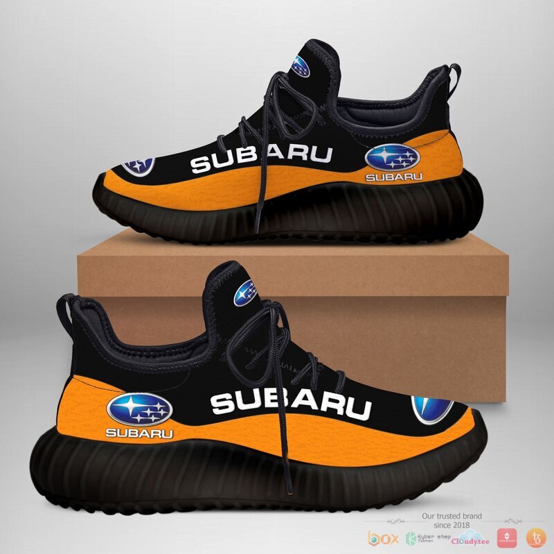 Subaru orange Yeezy Sneaker shoes