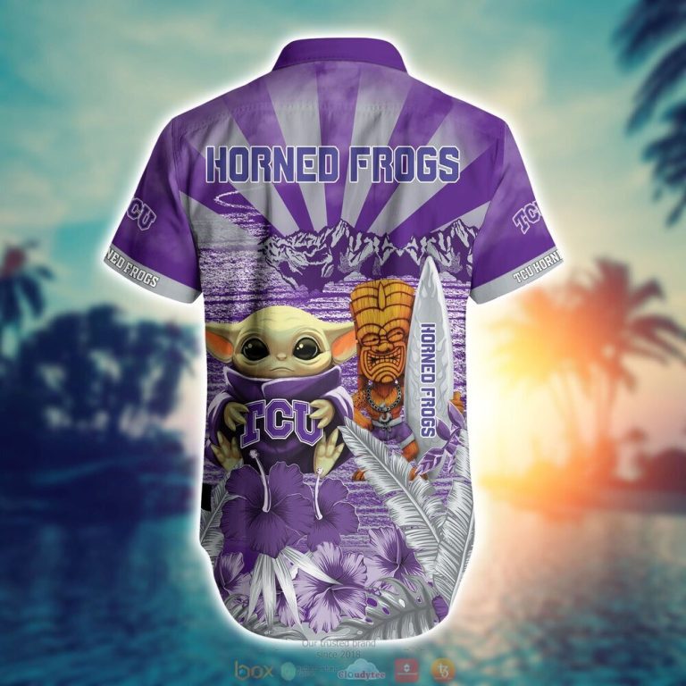 TCU Horned Frogs NCAA Baby Yoda Hawaiian Shirt Shorts 1 2