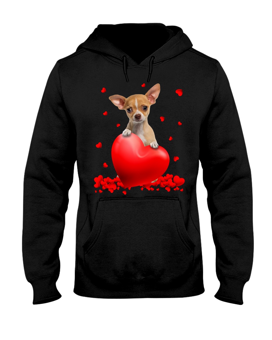 Tan Chihuahua Valentine Hearts shirt hoodie 4