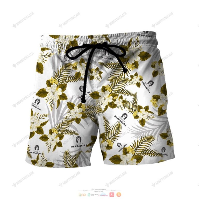 Tequila Herradura Tropical Plant Hawaiian Shirt Shorts 1