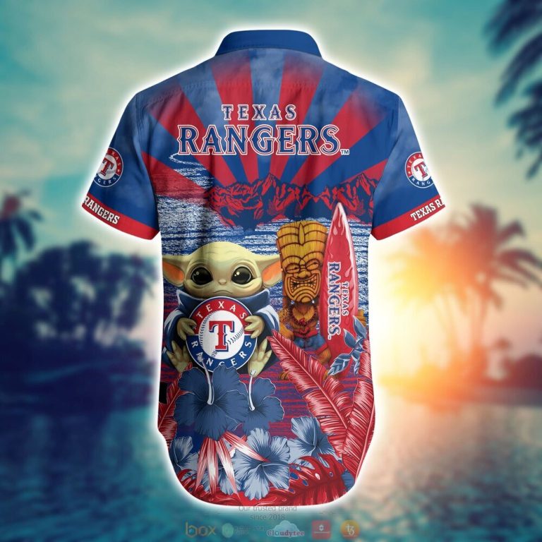 Texas Rangers MLB Baby Yoda Hawaiian Shirt Shorts 1 2