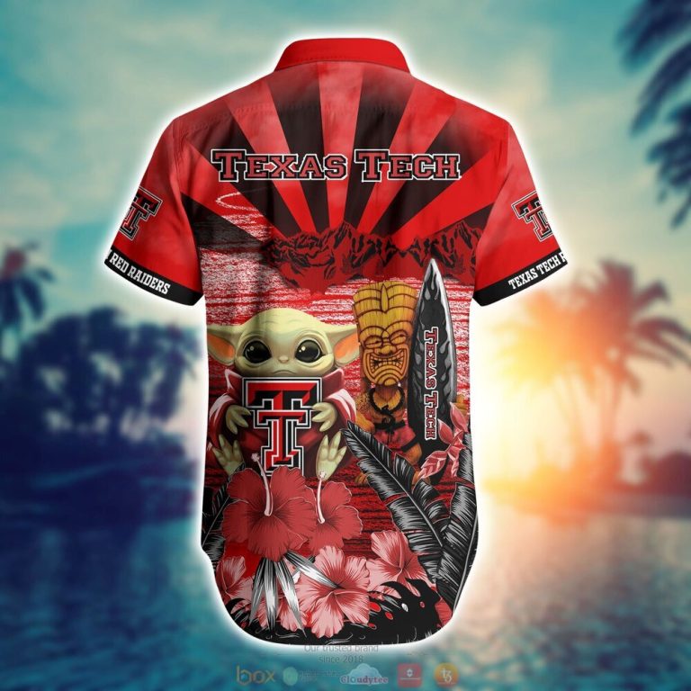 Texas Tech Red Raiders NCAA Baby Yoda Hawaiian Shirt Shorts 1 2