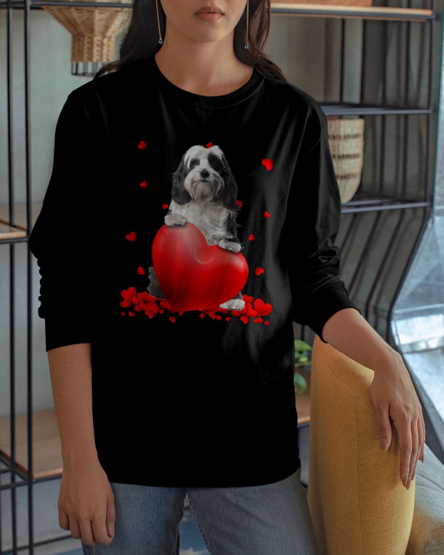 Tibetan Terrier Valentine Hearts shirt hoodie 10