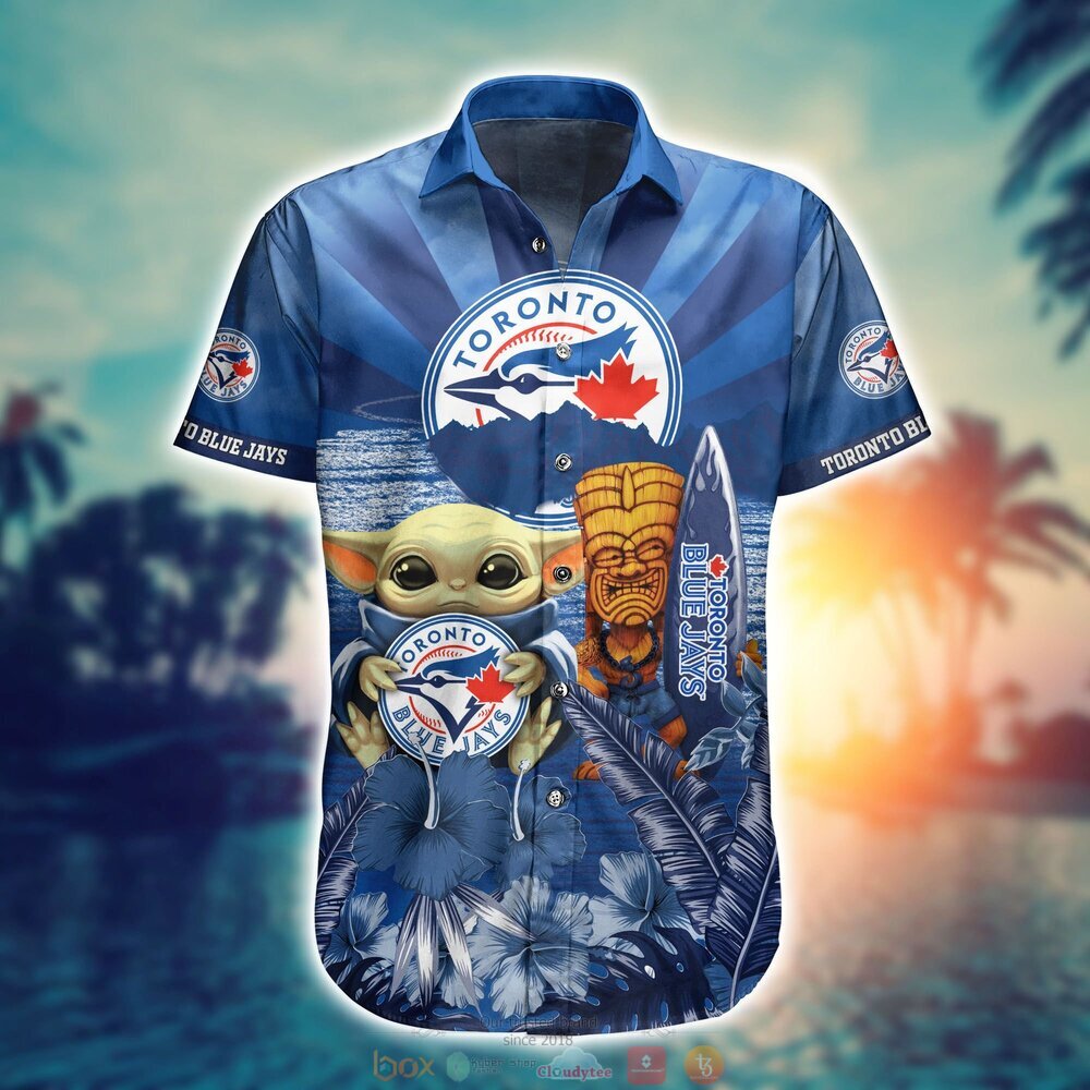 Toronto Blue Jays MLB Baby Yoda Hawaiian Shirt Shorts 1