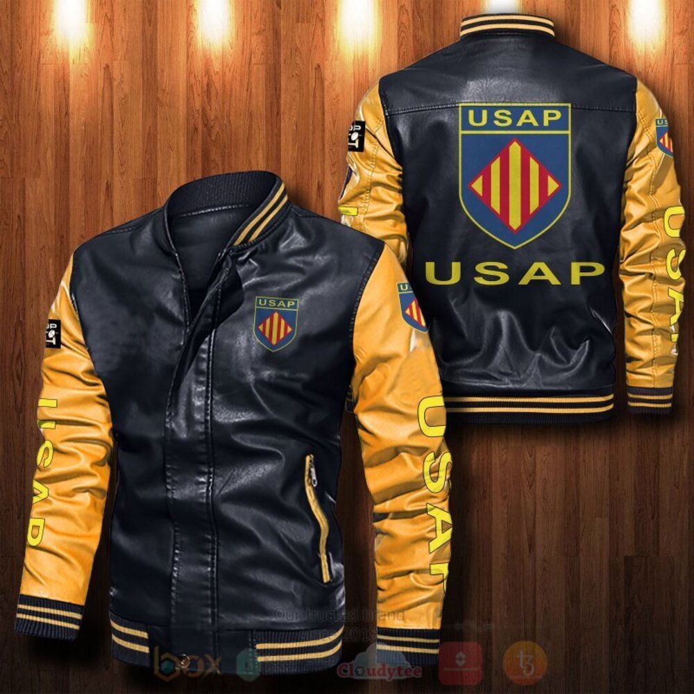 USA Perpignan Leather Bomber Jacket