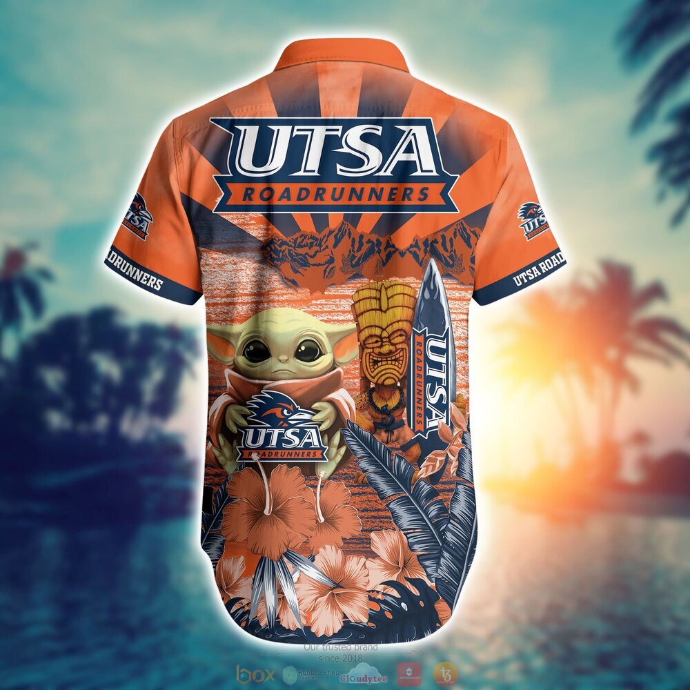 Utsa Roadrunners NCAA Baby Yoda Hawaiian Shirt Shorts 1 2