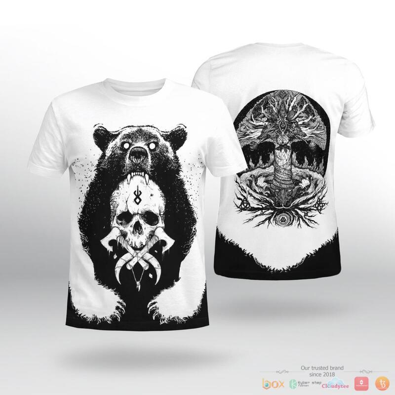 Viking Bear Claws And Yggdrasil 3d shirt Hoodie 1