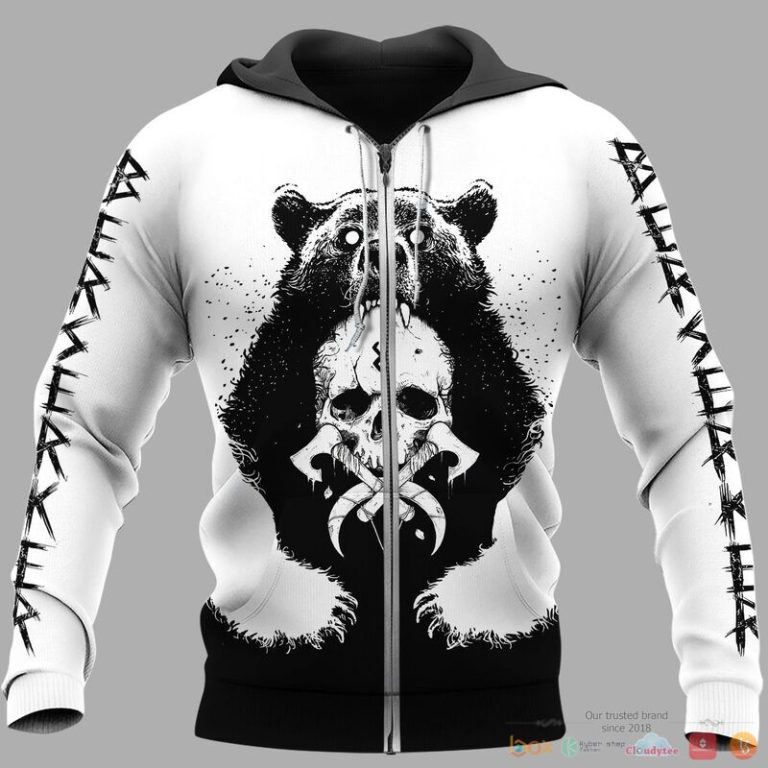 Viking Bear Claws And Yggdrasil 3d shirt Hoodie 1 2