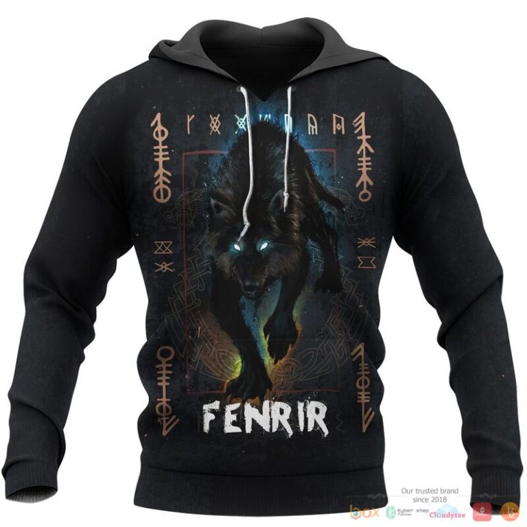 Viking Fenrir Odin 3d shirt Hoodie