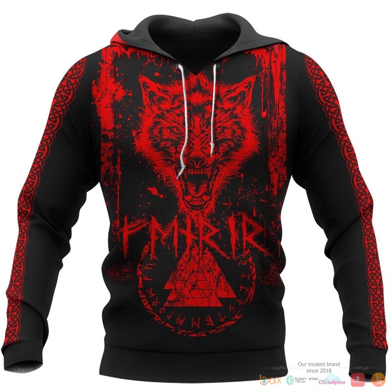 Viking Fenrir Wolf 3d shirt Hoodie
