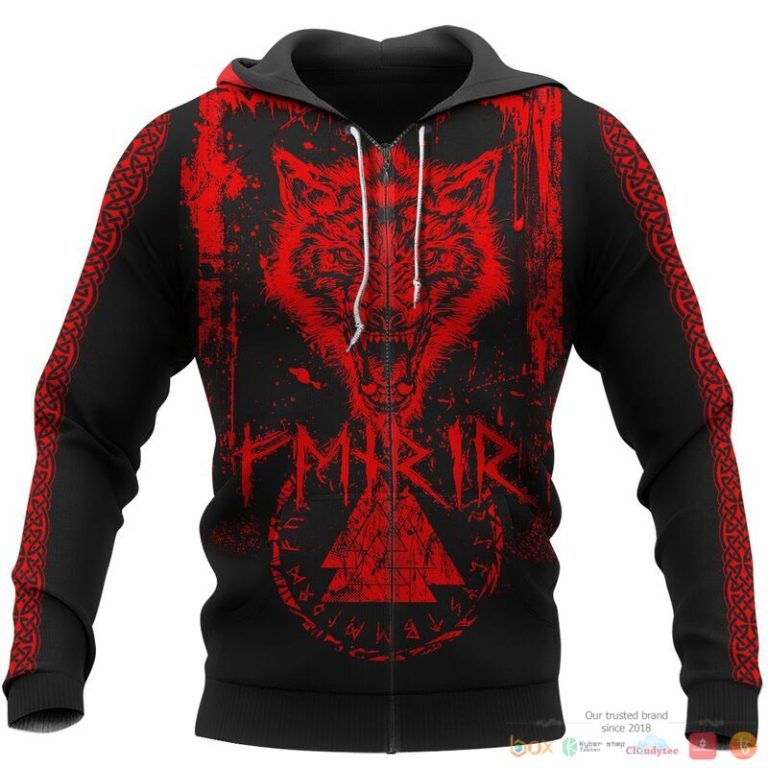 Viking Fenrir Wolf 3d shirt Hoodie 1 2