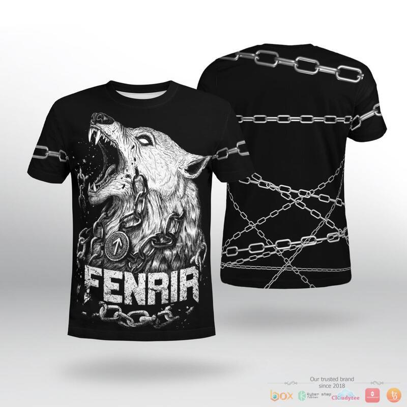 Viking Fenrir is tied with chains 3d shirt Hoodie 1