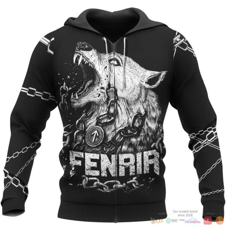 Viking Fenrir is tied with chains 3d shirt Hoodie 1 2