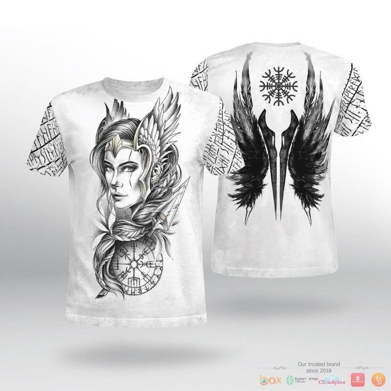 Viking Goddess Freya Vegvisir 3d shirt Hoodie 1