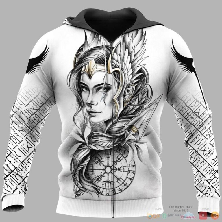 Viking Goddess Freya Vegvisir 3d shirt Hoodie 1 2