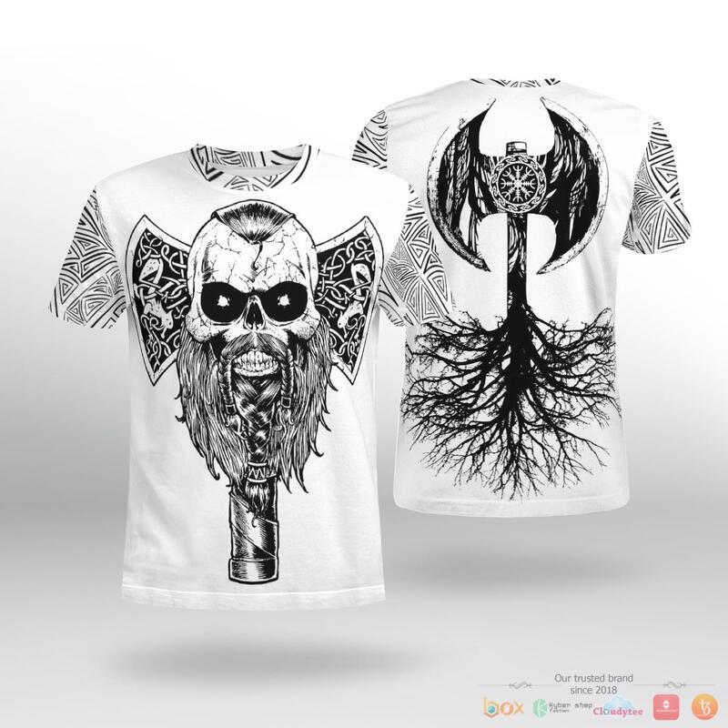 Viking Hammer Tree Axe 3d shirt Hoodie 1