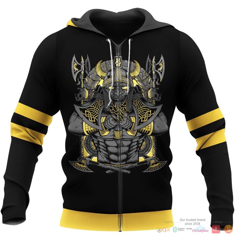 Viking JORMUNGAND Son of Loki and Angrboda yellow 3d shirt Hoodie 1 2