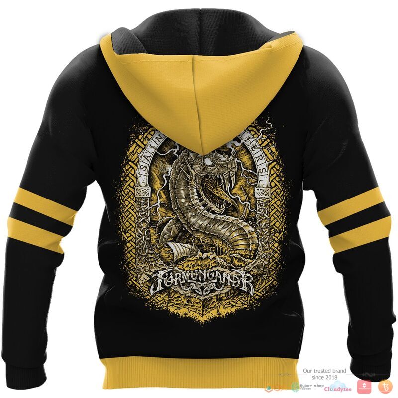 Viking JORMUNGAND Son of Loki and Angrboda yellow 3d shirt Hoodie 1 2 3