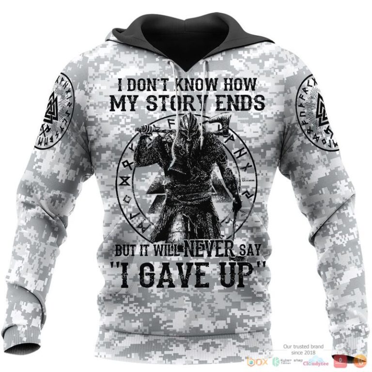 Viking Never Gave Up 3d shirt Hoodie