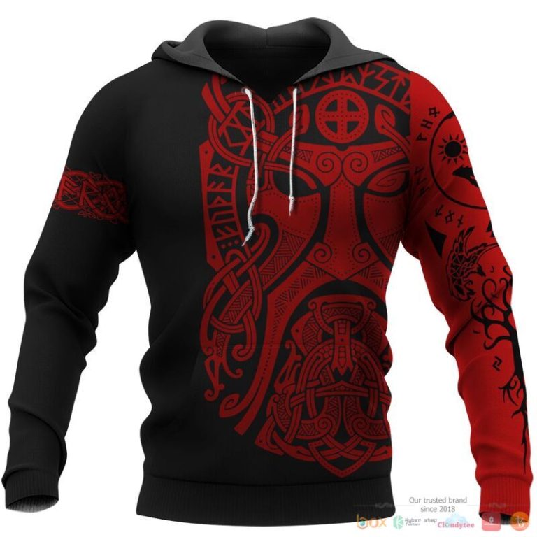 Viking Odin Art Bear Vegvisir 3d shirt Hoodie