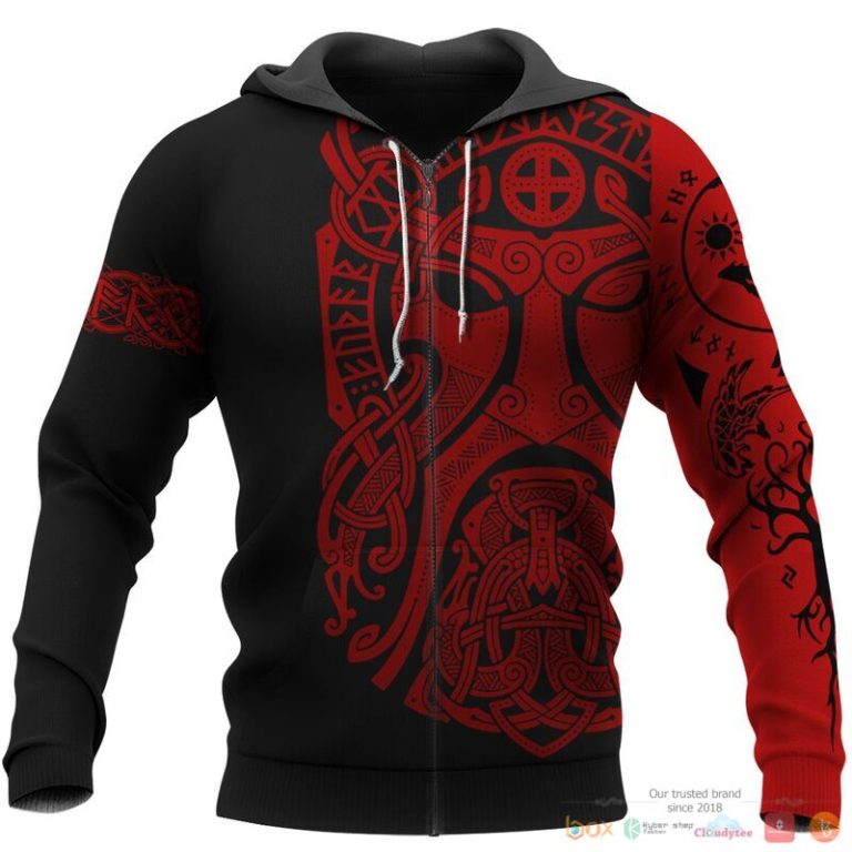 Viking Odin Art Bear Vegvisir 3d shirt Hoodie 1 2