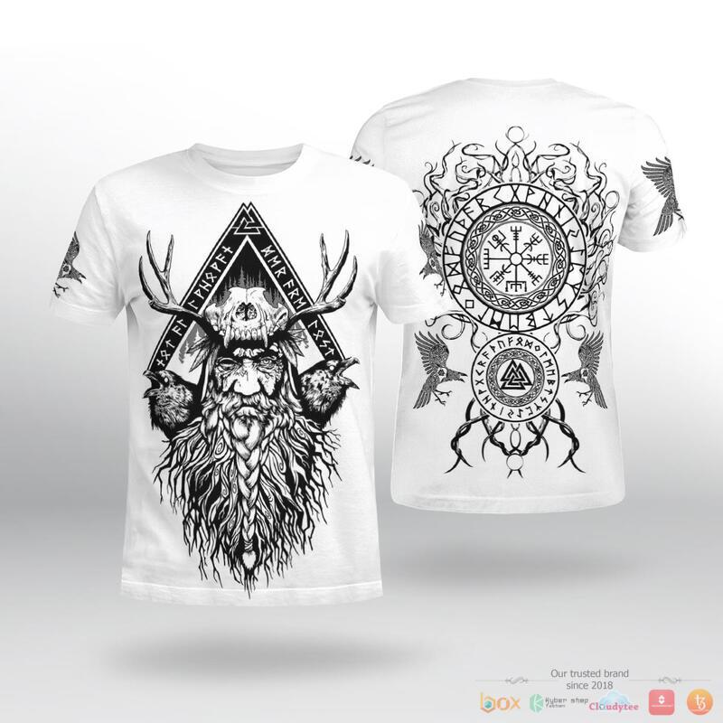 Viking Odin Raven And Yggdrasil 3d shirt Hoodie 1