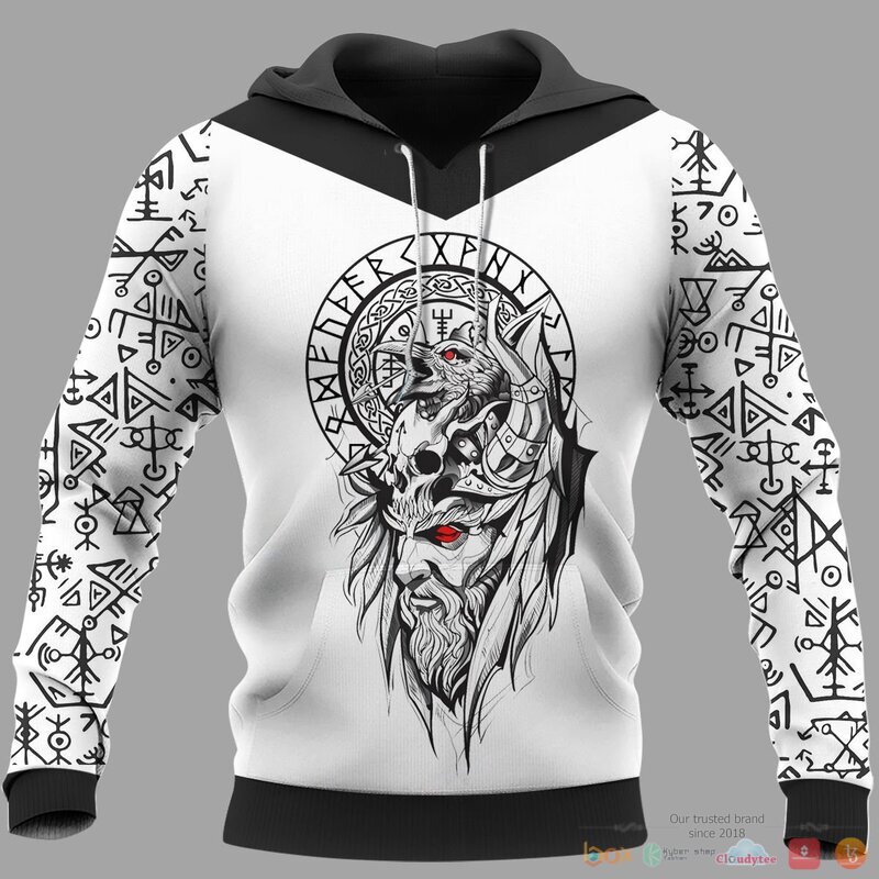 Viking Odin Raven Raven Vegvisir 3d shirt Hoodie